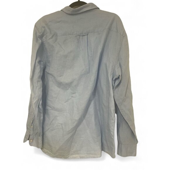 Zara Button Down Shirt XxLarge Blue Relaxed Fit Long Sleeve* 0118 - Picture 2 of 4